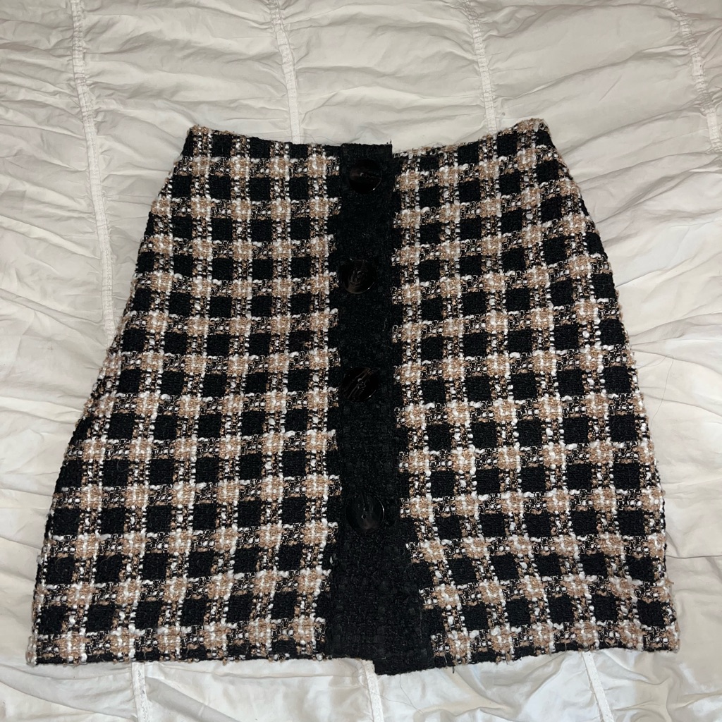 Primark Black And White Mini Pencil Skirt